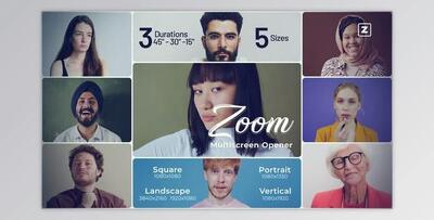 Zoom Multiscreen Opener (Videohive 37483592) - AE Project