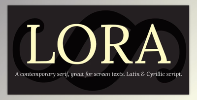 Lora Serif Font Family