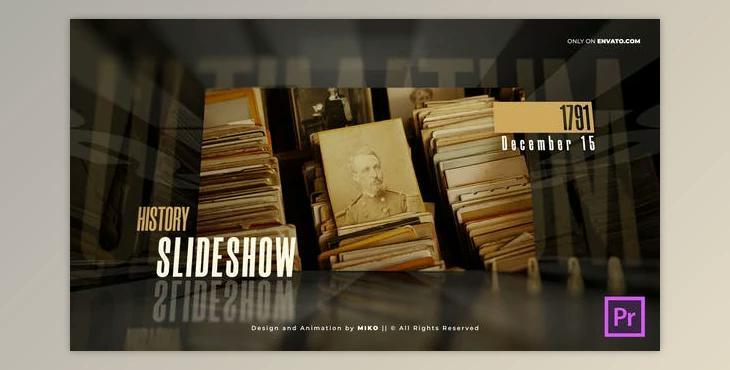 History Slideshow Premiere Pro (Videohive 36425114) - PR Project