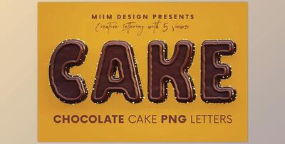 Chocolate Cake – 3D Lettering CreativeMarket - 7545678