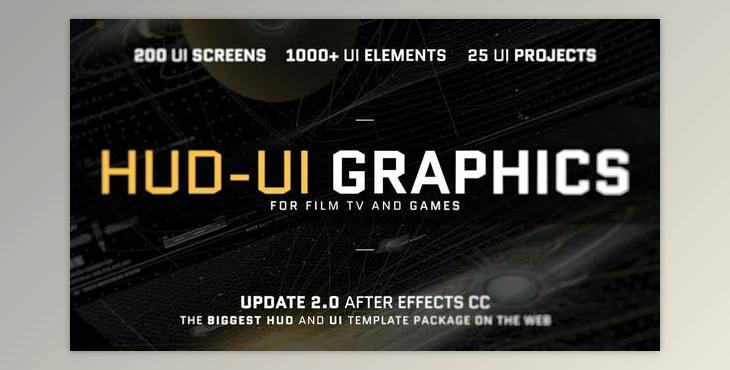 HUD - UI Graphics for FILM, TV and GAMES (Videohive 19580362) - AE Project
