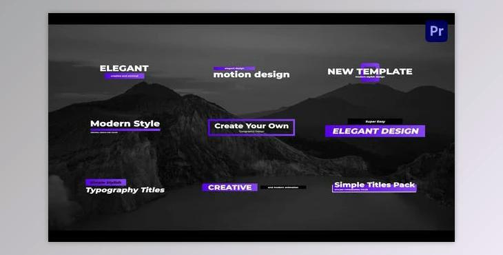 Simple Creative Titles For Premiere Pro (Videohive 33640175) - PR Project