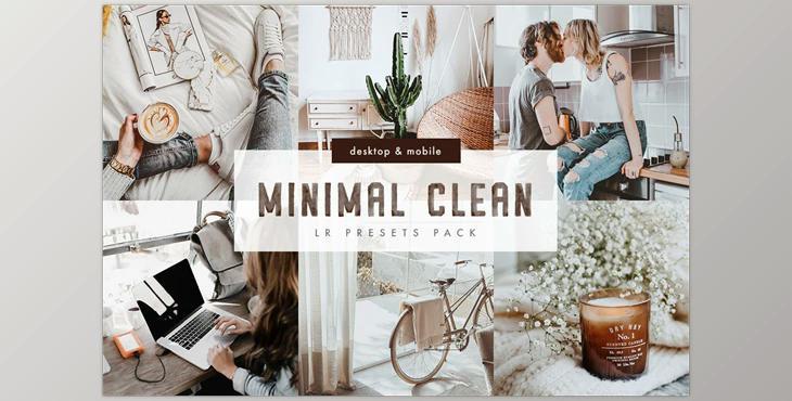 Minimal Clean Lightroom Presets Pack CreativeMarket-6018691 (XMP, LRTEMPLATE, DNG)