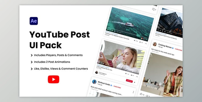 YouTube Player, Post, Comment UI Pack (Videohive 37512537) - AE Project