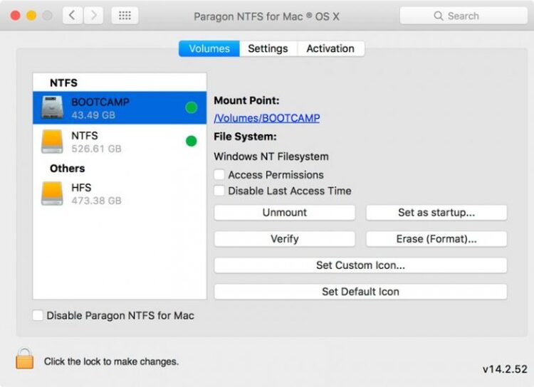 Paragon NTFS for Mac 15.10.485