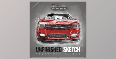 Unfinished Sketch Photoshop Action By 315700
