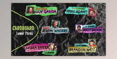 Cardboard Lower Thirds (Videohive 51040268)