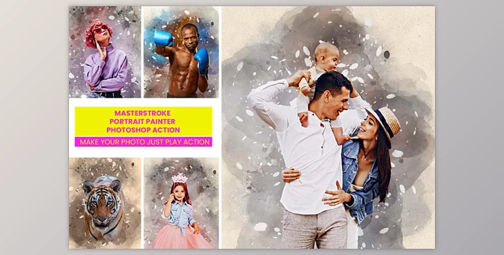 Masterstroke Portrait Painter Action - 92443746