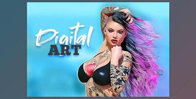 Digital Vector Art Photoshop Action Creativemarket 3546712