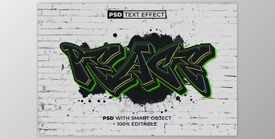 PSD Graffiti Text Effect Style - 244454822