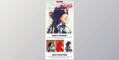 Marker Sketch Photoshop Action GraphicRiver-30819020 (PSD)