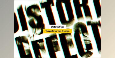 Bad Print Displacement Text Effect - 91913079