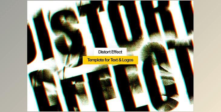 Bad Print Displacement Text Effect - 91913079