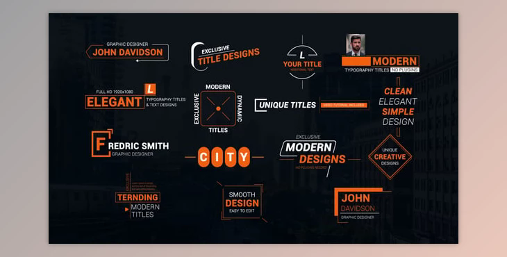 Title Animations & Lower Thirds (Videohive 54677811) - AE Project