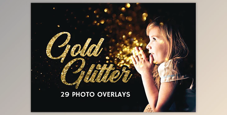 29 Gold Glitter Photo Overlays By bundlecat (JPG)