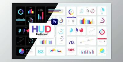 HUD Dashboard Infographics Essential Graphics for Premiere Pro (Videohive 31652530)