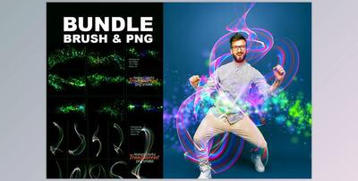 Bundle Brush and PNG Shape CreativeMarket-4969284 For PS