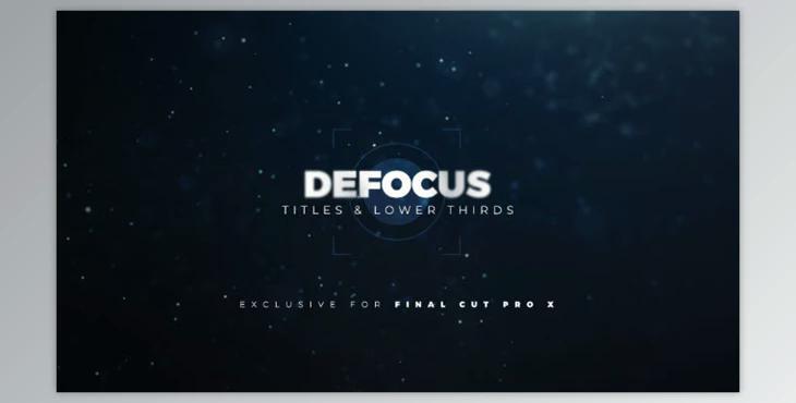 LenoFX - Defocus Titles & Lower Thirds for Final Cut Pro