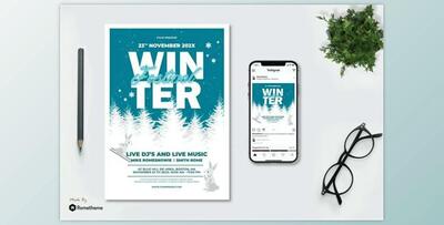 Winter Festival – Flyer AS by Rometheme (AI, EPS, PSD)