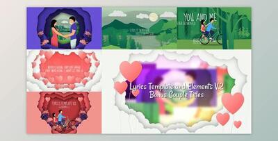 Lyrics Template and Elements V.2 - Paper Cut Concepts (Videohive 24487049) - AE Project