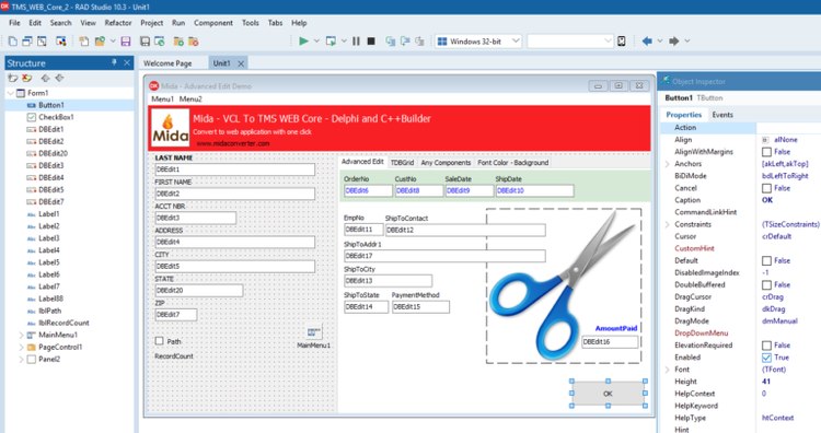 MIDA Converter Basic for RAD Studio 10.3.2 Rio