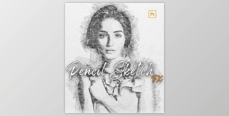 Pencil Sketch Fx – Photoshop Action GraphicRiver-33954226 (ABR, PAT, ATN)