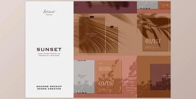 Sunset Shadow Mockup Scene Creator CreativeMarket-5567692