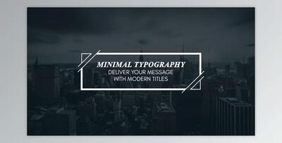Minimal Motion Typography - for Premiere Pro (Videohive 23759620)