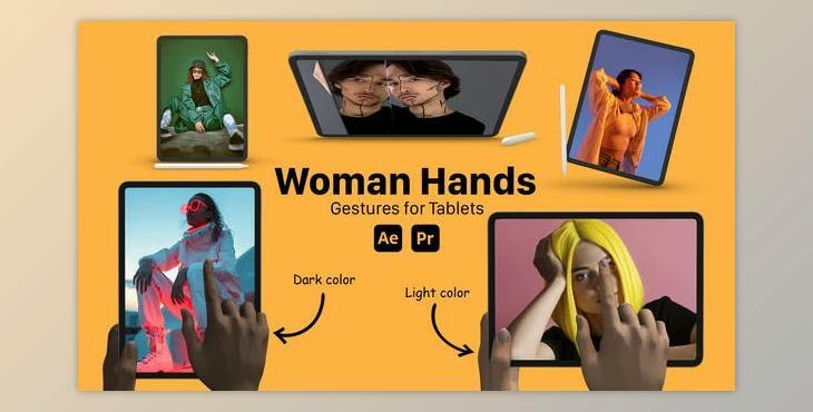 Female Hand Gesture for Tablets (Videohive 51757494) - AE Project