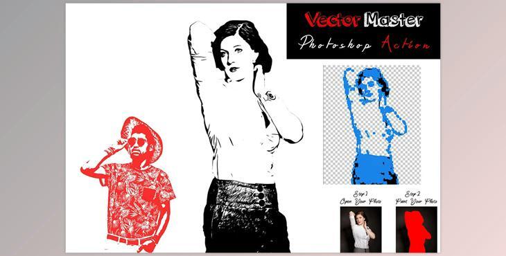 Vector Master Photoshop Action CreativeMarket - 7466430