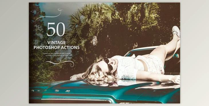 50 Vintage Photoshop Actions by Eldamar Studio