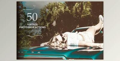 50 Vintage Photoshop Actions by Eldamar Studio