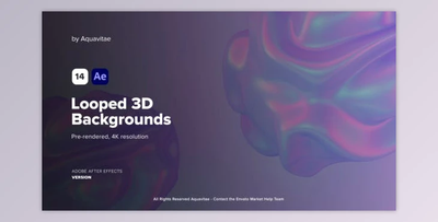 Looped 3D Backgrounds (Videohive 38323768) - AE Project