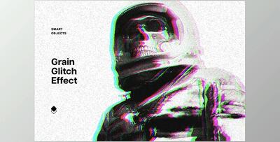 Grain Glitch Photo Effect - 91895329