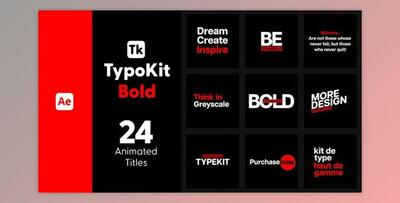 Typo Kit Bold Titles for After Effects (Videohive 44479887) - AE Project