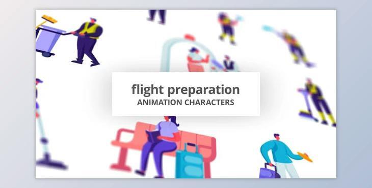 Flight preparation - Character Set (Videohive 32842644) - AE Project