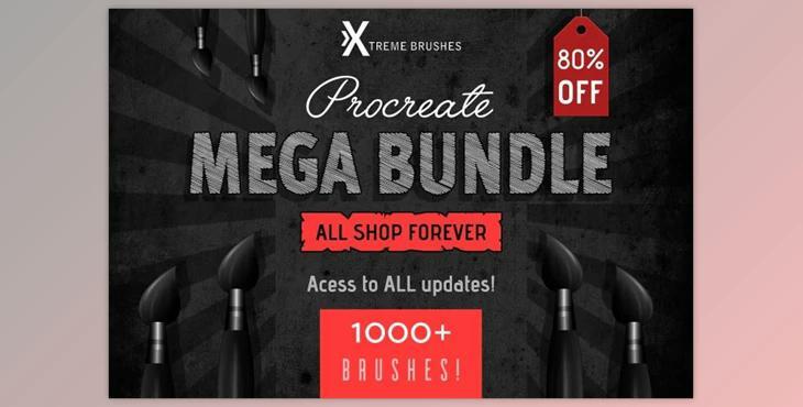 CreativeMarket-700+ Procreate MEGA BUNDLE 3305112 ( Fix Link On March 26 )