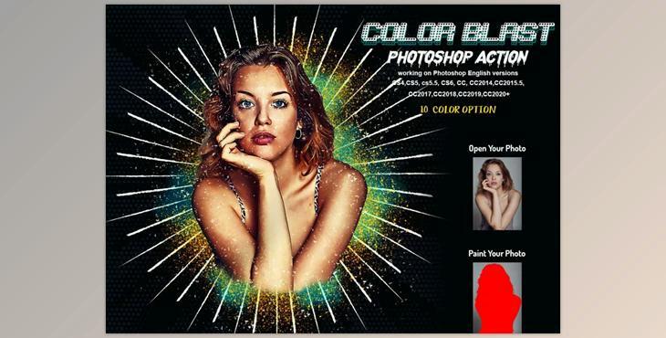 Color Blast Photoshop Action CreativeMarket-5991696 (ATN, ABR)