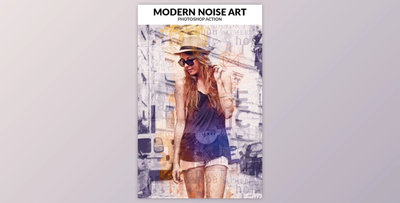 Modern Noise Art Photoshop Action By PSDSquare (ABR, PAT, ATN)