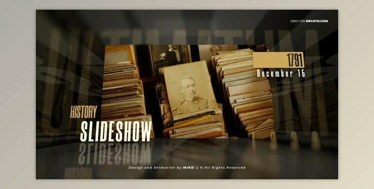 History Slideshow (Videohive 33672926) - AE Project