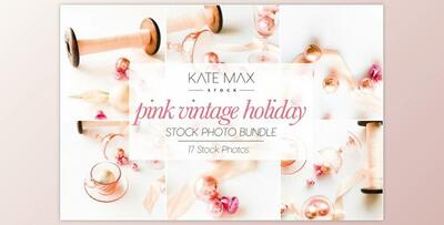 Pink Vintage Holiday Stock Photo Bun CreativeMarket-5627260 (JPG)