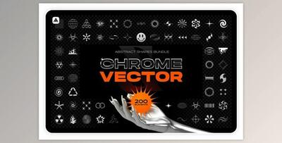 Chrome & Vector Abstract Shapes Pack By Samolevsky