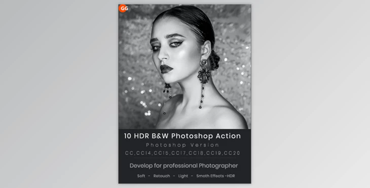 10 HDR B&W Photoshop Action By Graphicsgol