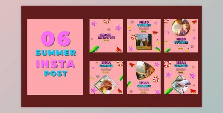 Summer Coming Instagram Social Media Post (Videohive 39216068) - AE Project