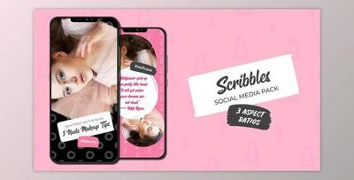 Scribbles. Social Media Pack (Videohive 36652185) - PR Project