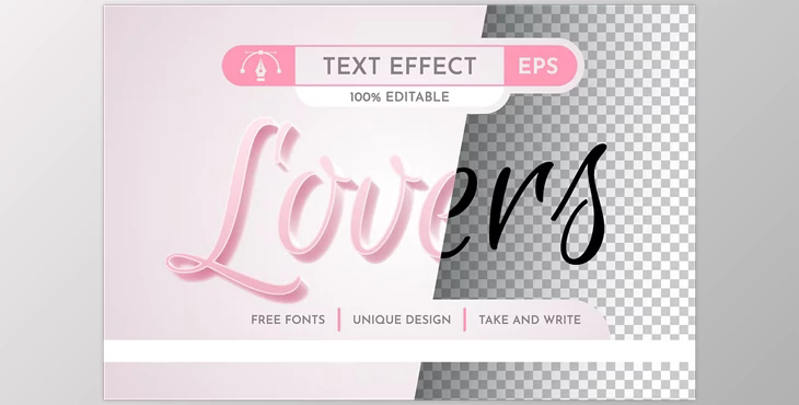 lovers Editable Text Effect - 92008246