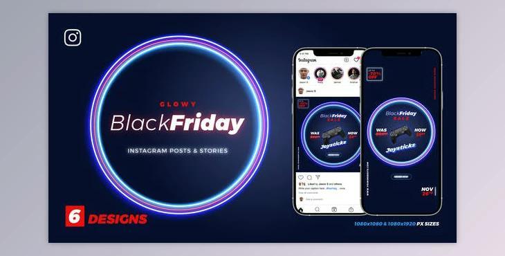 Black Friday Sale Glow Instagram Ad B159 (Videohive 33991710) - AE Project