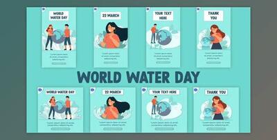 World Water Day Social Media Post And Instagram Story (Videohive 36759613) - AE Project
