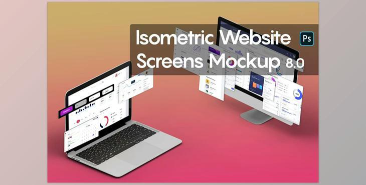Isometric Website Mockup 8.0 CreativeMarket-5301296