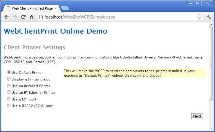 Neodynamic WebClientPrint for ASP.NET Core 4.0.18.928